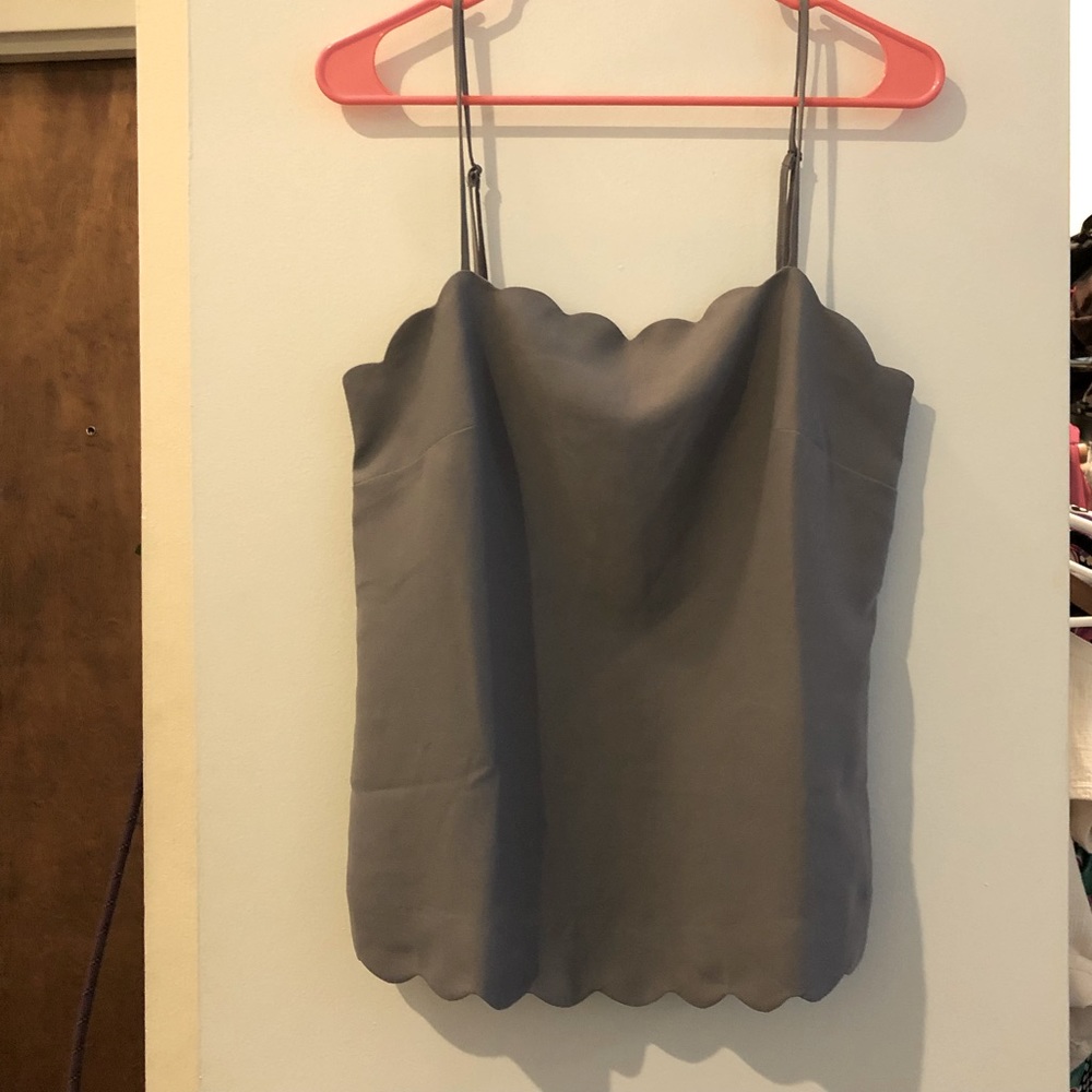 Scalloped Grey Banana Republic Camisole